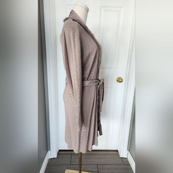 Kapalua long Cardigan with rabbit fur trim - Size 8/10 - Picture 10 of 13